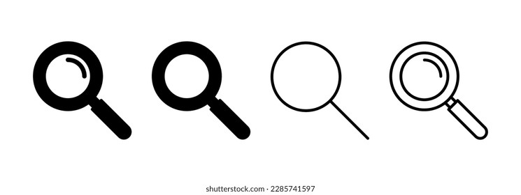 Search icon vector for web and mobile app. search magnifying glass sign and symbol