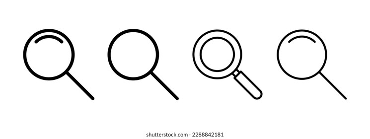 Search icon vector for web and mobile app. search magnifying glass sign and symbol