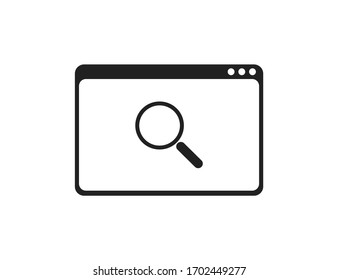 Search icon for wabsite page design. Line vector. Website information. Button icon.
