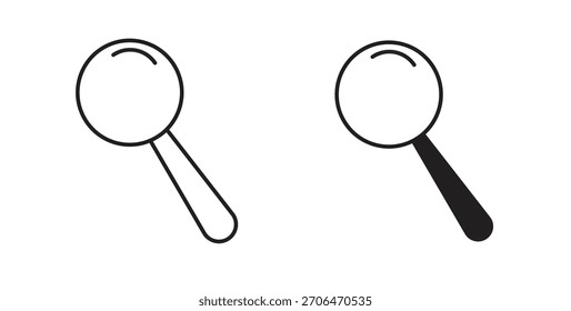 Icono de Búsqueda para Sitios web y diseño plano minimalista móvil.