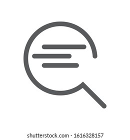 Search icon for web,software or print materials. Customize-able vector