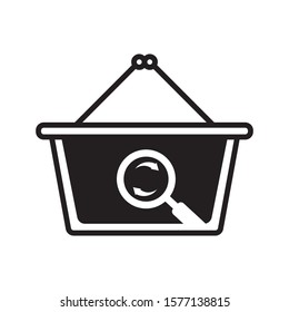 Search icon with a white background, perfect for shopping product search icons.