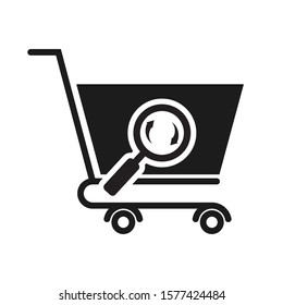 Search icon with a white background, perfect for shopping product search icons.