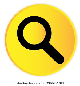 Search Icon Yellow Circle Frame Background Vector Image
