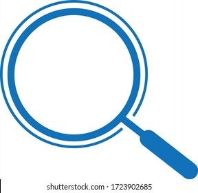 Icono de búsqueda, Icono de zoom aislamiento vectorial (versión azul)