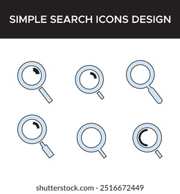 Diseño de iconos de búsqueda. Diseño de iconos de vectores de búsqueda. 