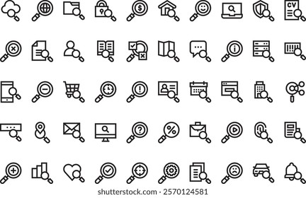 Search icons  High-Quality Vector Icons Collection with Editable Stroke. Ideal for Professional and Creative Projects.