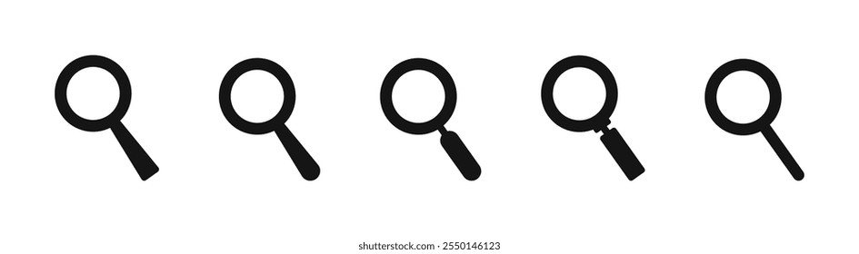Search. Search icons. Magnifying glass icons. Magnifier. Loupe