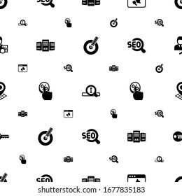 search icons pattern seamless. Included editable filled Target keywords, Search engine, Promo website, Big data, Click Through Rate, SEO icons. search icons for web and mobile.
