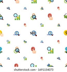 el patrón de iconos de búsqueda es transparente. Incluye optimización de búsqueda plana editable, SEO, misión, análisis semántico, motor de búsqueda, iconos de clic por velocidad. para web y móvil.