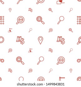 search icons pattern seamless white background. Included editable outline heart search, location, lighthouse, zoom out, binoculars with dollar icons. search icons for web and mobile.