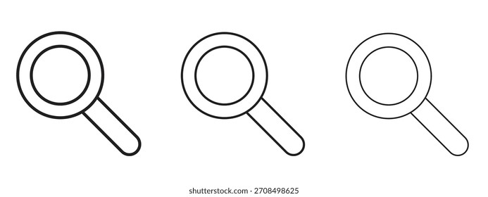 Iconos de Búsqueda. Colección de ícono de Vector perfecto de píxeles