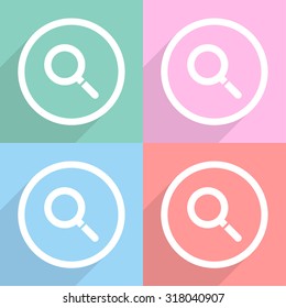 Search icons set great for any use. Vector EPS10.