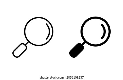 Search icons set. search magnifying glass sign and symbol