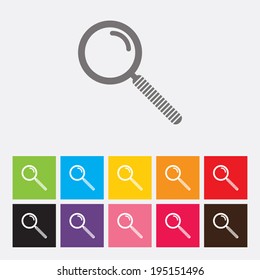 Search icons set - Vector