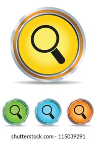 Search icons set. Vector illustration