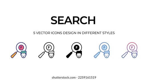 search Icons Set vector Illustration.