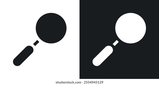 Search icons in solid black and white colors