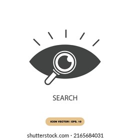 símbolos de búsqueda elementos vectores para web infográfica