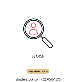 search icons  symbol vector elements for infographic web