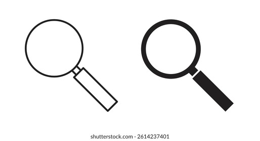 Search icons. thin line vector icons
