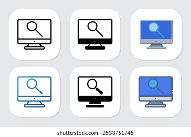 search icons with various design styles