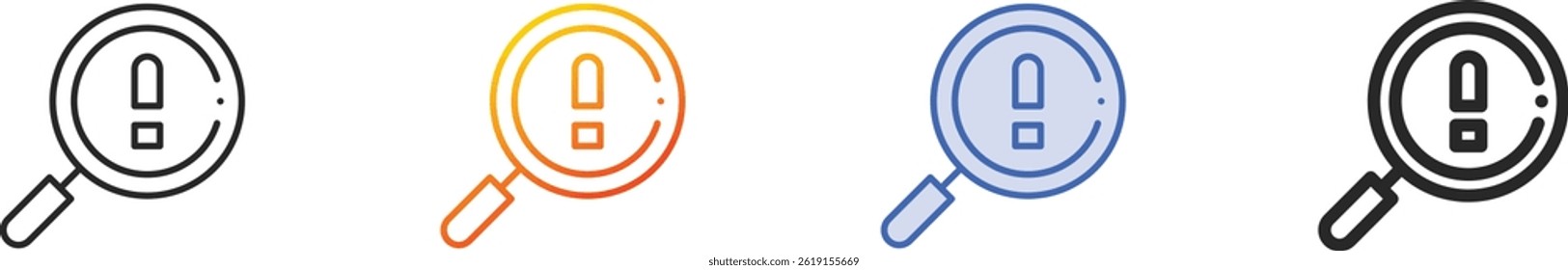 search icon.Thin Linear, Gradient, Blue Stroke and bold Style Design Isolated On White Background