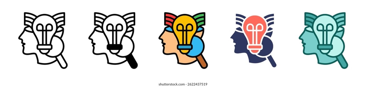 Search Idea Icon Multiple Vector Illustration