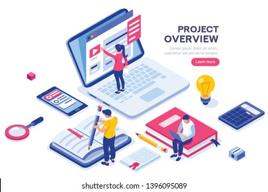 Search idea, little success advancement, achievement of goal. Path up stairs. Concept for web banner, infographics, hero images. Flat isometric vector illustration isolated on white background