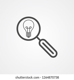 Search idea vector icon sign symbol