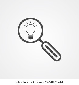 Search idea vector icon sign symbol