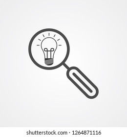 Search idea vector icon sign symbol
