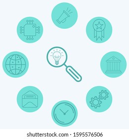 Search idea vector icon sign symbol