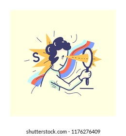 Search for ideas, vector illustration.