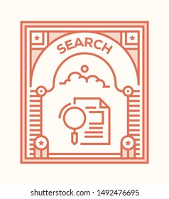 SEARCH AND ILLUSTRATION ICON CONCEPT