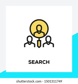 SEARCH AND ILLUSTRATION ICON CONCEPT