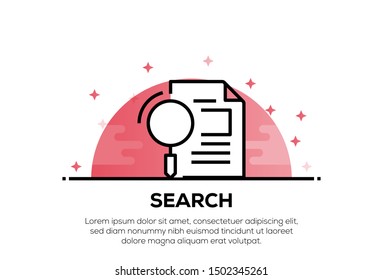 SEARCH AND ILLUSTRATION ICON CONCEPT