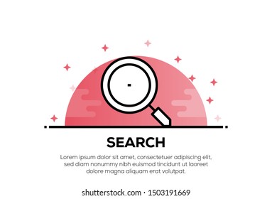 SEARCH AND ILLUSTRATION ICON CONCEPT