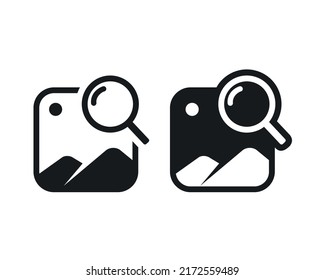 Search Image Icon. Find Photo Picture. Vector Illustration