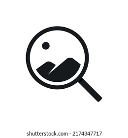 Search Image Icon. Find Photo. Vector Illustration