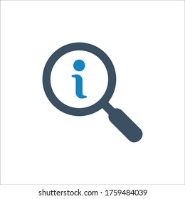 Search info icon (vector illustration)