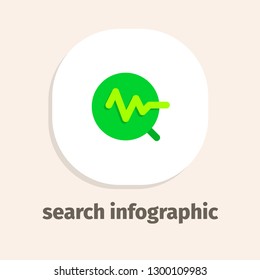Search infographic flat vector icon for web and mobile applications