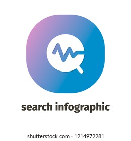 Search infographic vector icon for web and mobile applications