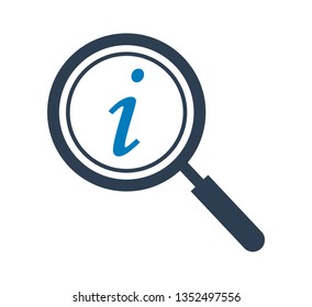 Search information icon. Flat style vector EPS.