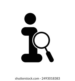 search information icon vector, help info icon