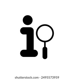 search information icon vector, help info icon