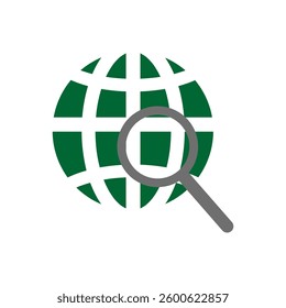 search, information, investigation, magnify, discovery, magnifying glass, vector, globe, earth, find