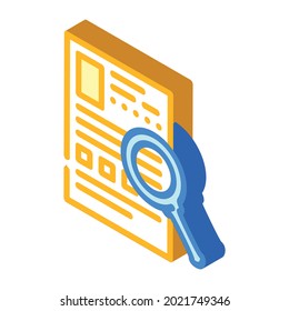 search for information isometric icon vector. search for information sign. isolated symbol illustration