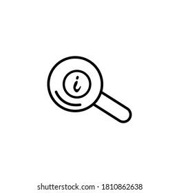 Search information line icon. Design template vector