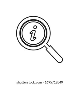 Symbol der Suchinformationslinie Bearbeitbare Vektorillustration EPS Symbol Illustration.
